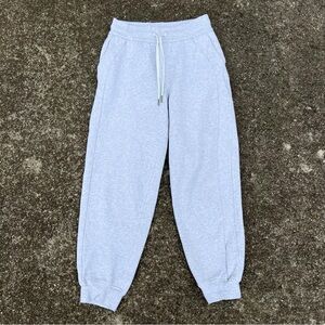 Lululemon Scuba High Rise Jogger Full Length Light Gray Sweatpants Size 4
